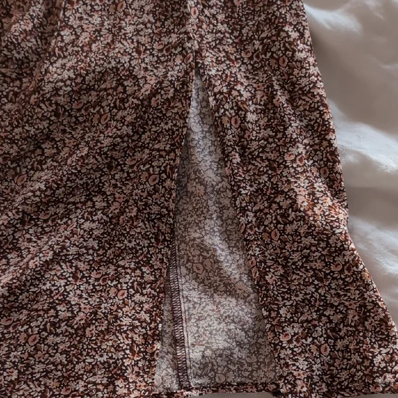 Madewell Brown Pleated A-Line Skirt - Picture 5 of 5